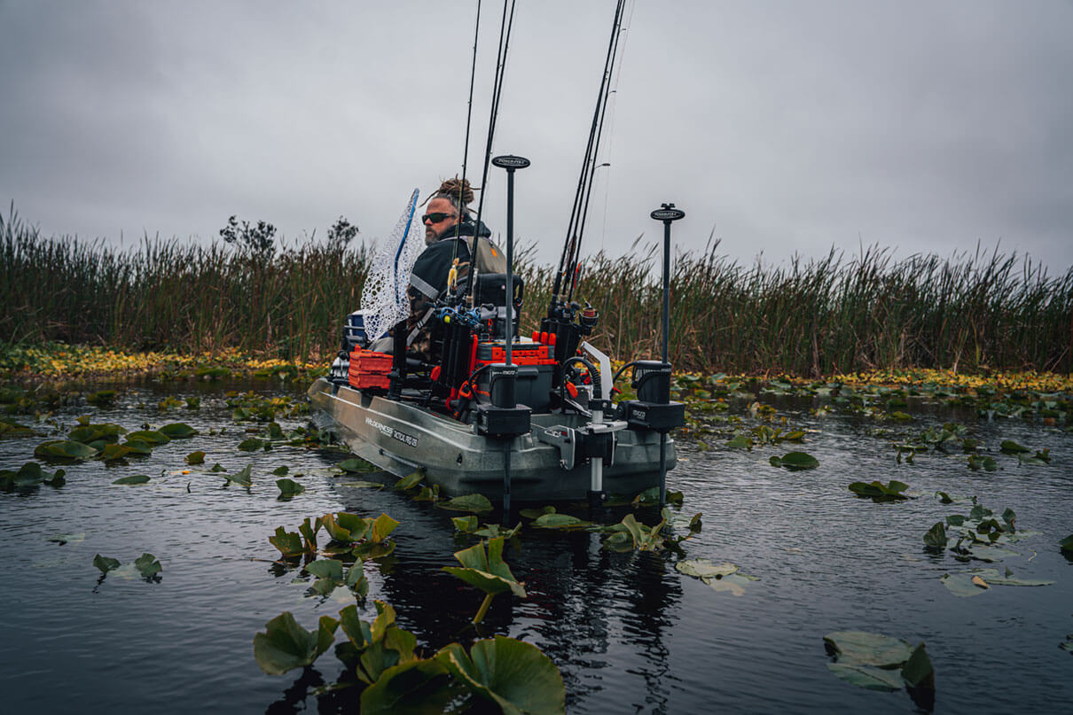 Rob English and his pimped-out motorized fishing kayak