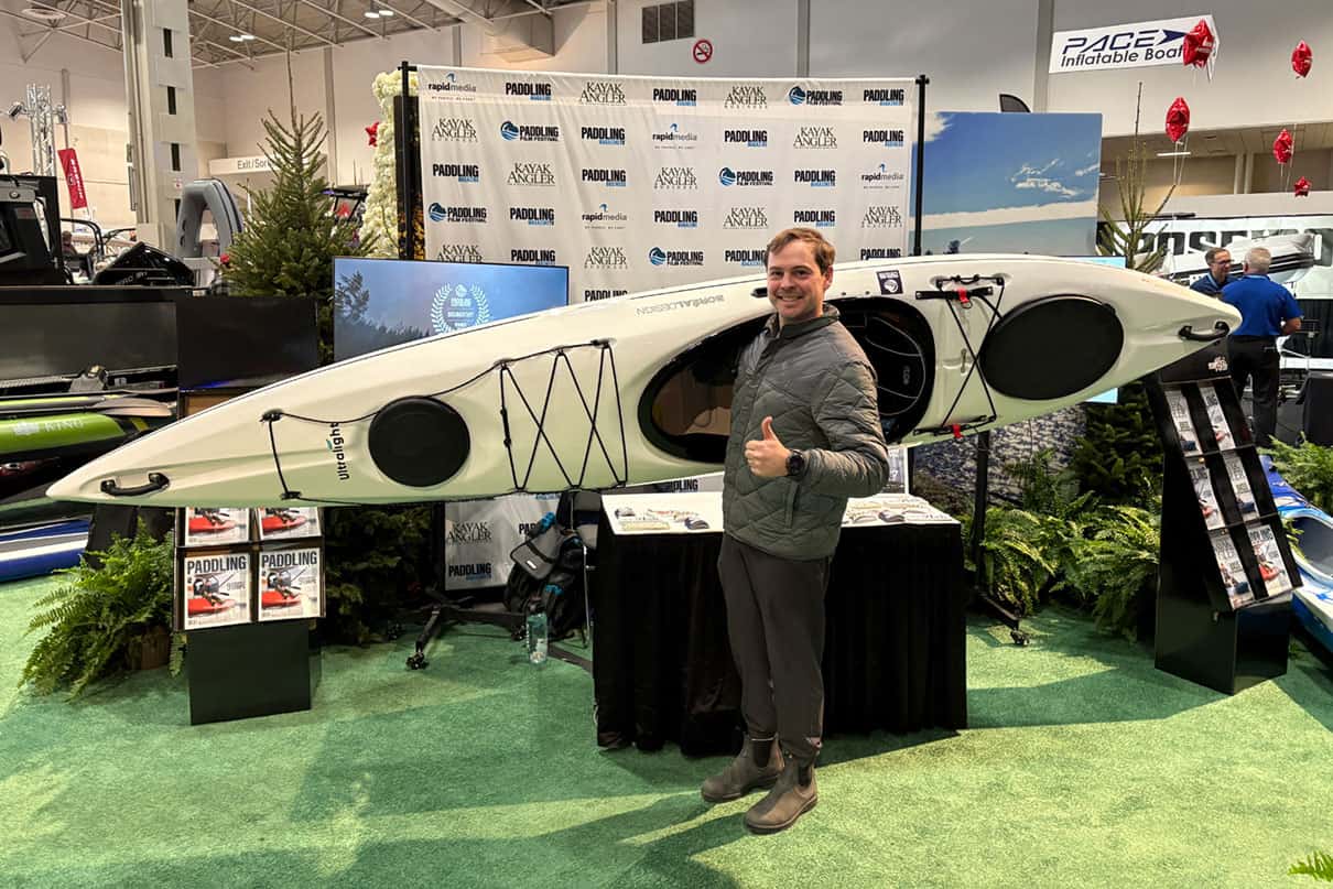One lucky audience member won a kayak from BorealDesign