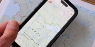 Best Navigation Apps For 2026 CalTopo screen showing a topographic map in app.