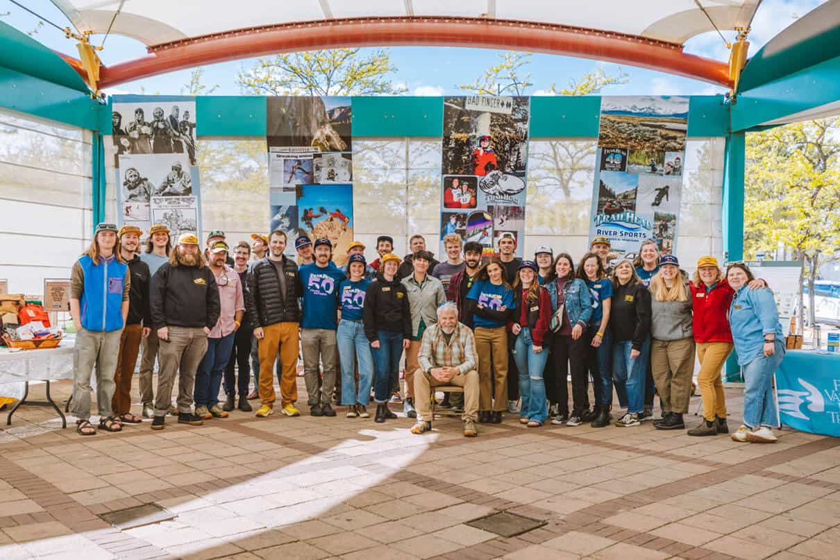 Todd Frank (center) with the Trail Head and SOAR staff