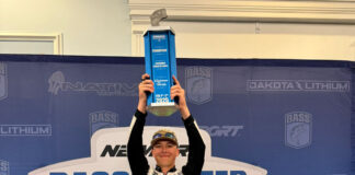 Higher Learning: Kayak Fishing For College College freshman Jimmy Entwistle celebrates victory in his first tournament fishing for Campbellsville University