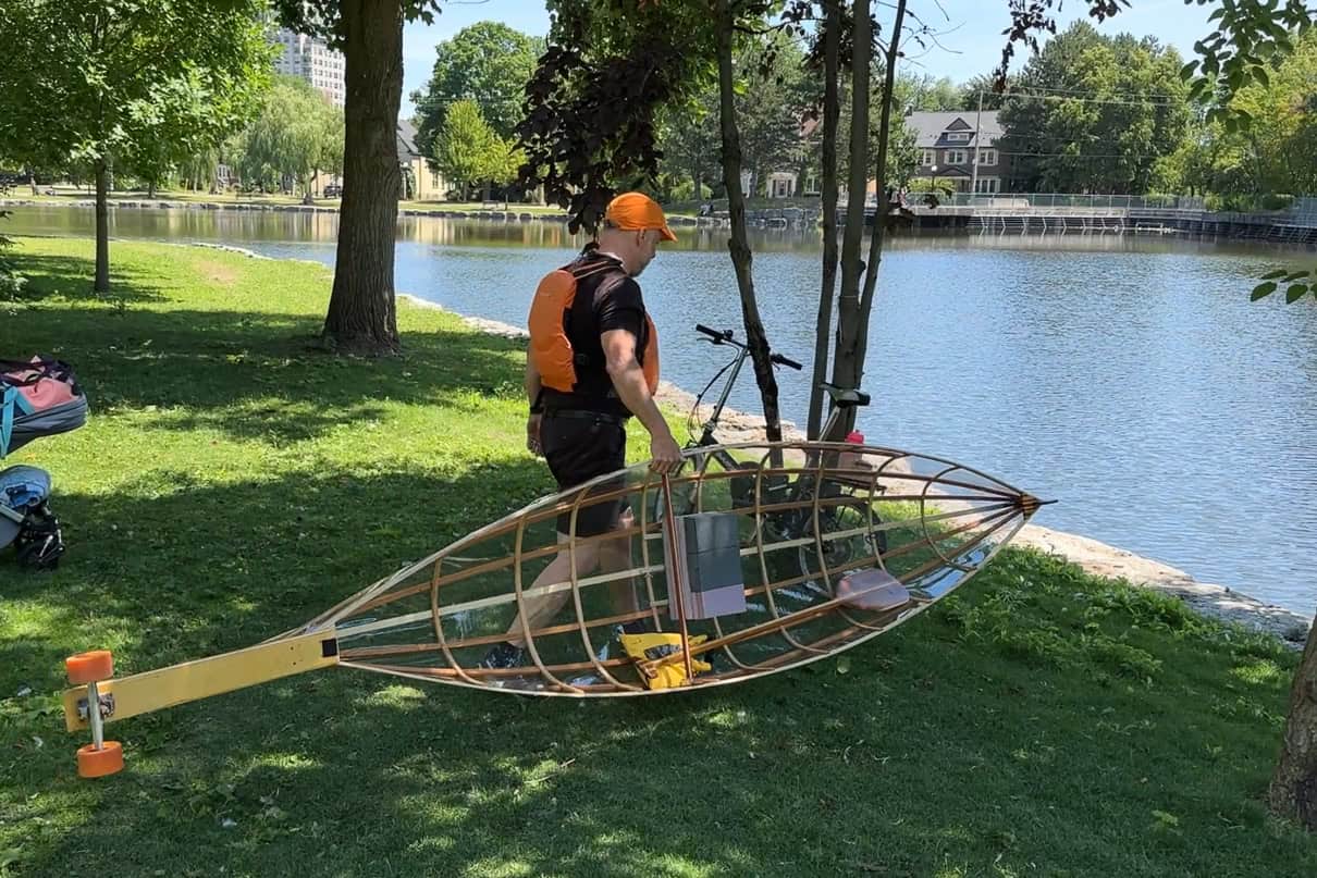 Kitchener, Ontario local Matt Morris paddles his local waterway