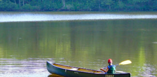 Sage Advice From A Kayak Fishing Guru boy paddles a canoe on flatwater