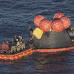 NASA Artemis II Splash Down Uses Jack’s Plastic Welding Rafts In Recovery The Orion capsule from NASA's Artmeis II voyage, splashes down with astronauts aboard a recovery raft built by Jack's Plastic Welding.