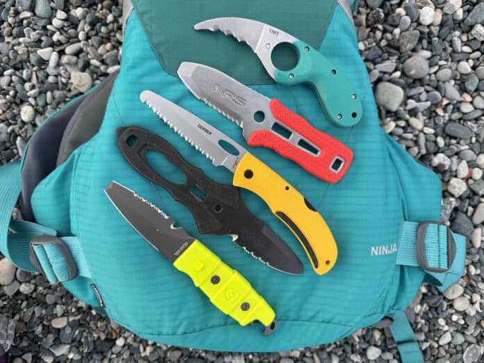 A selection of the best river rescue knives.