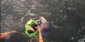 Kayaker And Dog Rescued After Kayak Overturned; Second Kayaker Drowns Image of the kayaker and dog rescued in Tomales Bay, California