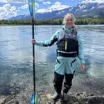 A New Class Of PFD Has Arrived—Here’s What To Know Paddling Magazine Publisher Cristin Plaice wearing a Level 50 life jacket.