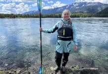 A New Class Of PFD Has Arrived—Here’s What To Know Paddling Magazine Publisher Cristin Plaice wearing a Level 50 life jacket.