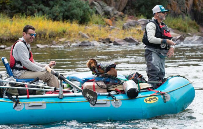 fishing from raft