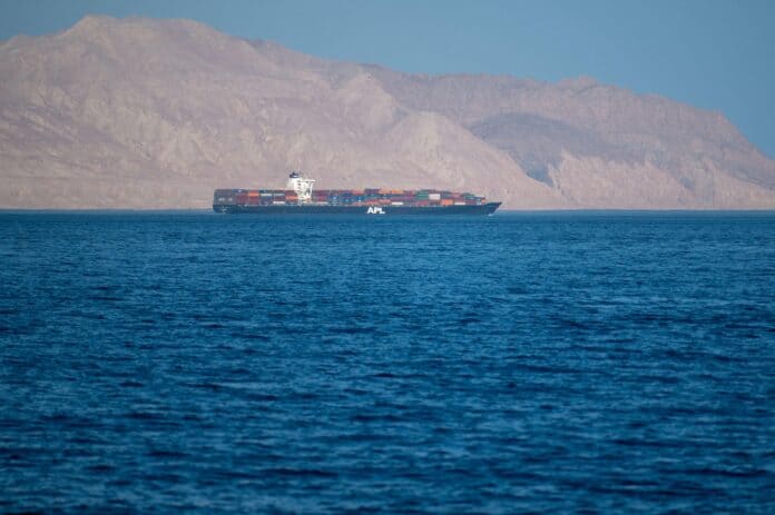 Tanker ship on ocean