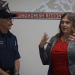 Kayaker’s Emotional Reunion With Rescuer After Near-Fatal Drowning (Video) man and woman talking