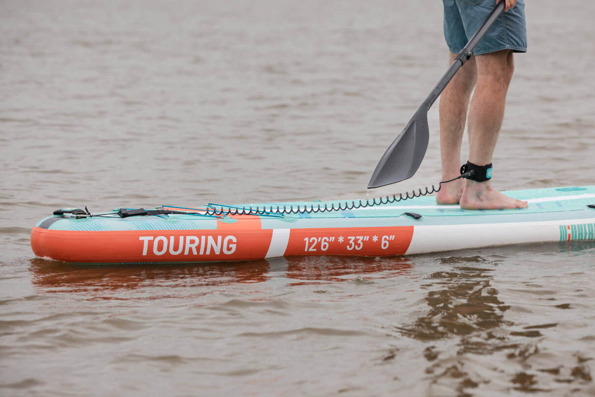 Shot showing specs of touring SUP.