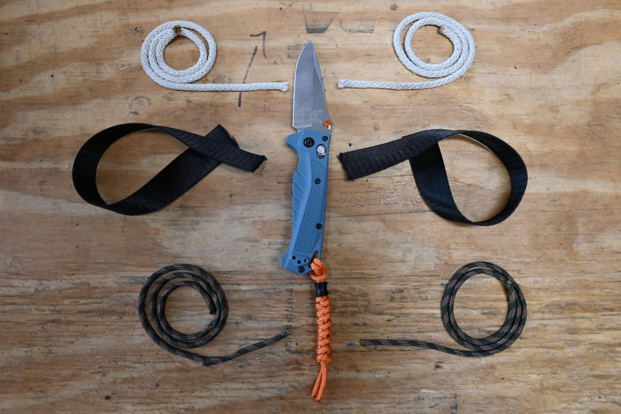 Benchmade Mini Adira on table.