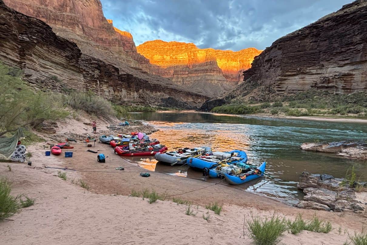 Rafts in Grand Canyon