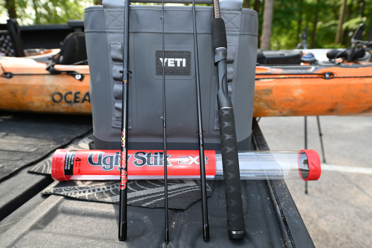 Ugly Stik GX2 three-piece rod.