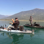 The Biggest Stars In Bass Fishing Give Kayak Fishing A Try Thumbs up for first-time kayak angler Mark Zona