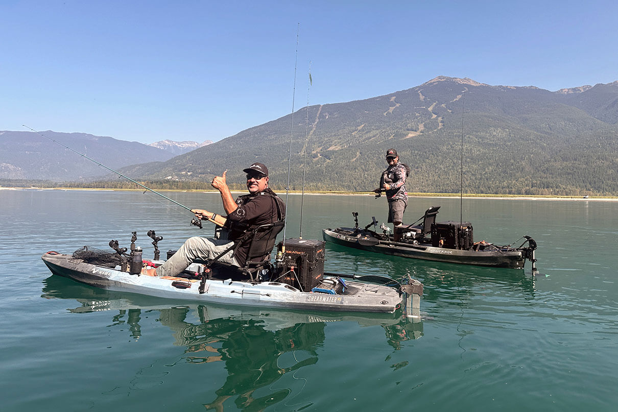 Thumbs up for first-time kayak angler Mark Zona