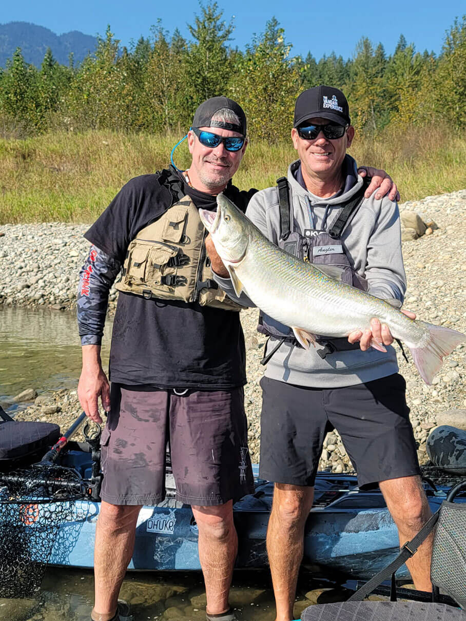 Kayak Angler's Keith Stevenson (left) with bass-fishing legend Kevin VanDam