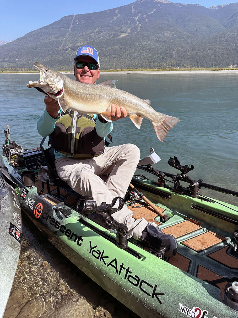 Davy Hite with his first bull trout