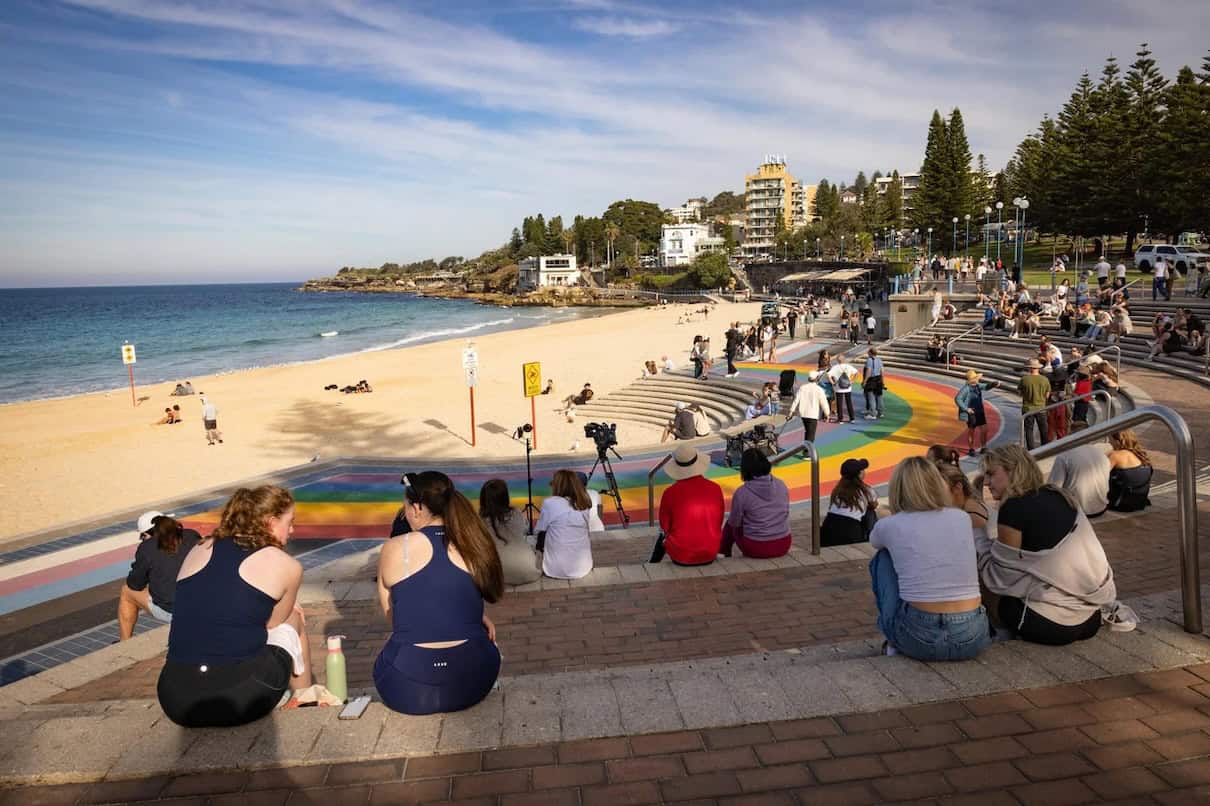 people sitting at beach