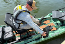 ICAST 2026 Demo Day Kayak Angler editor Ric Burnley tries the new Garmin LiveScope 2 transducer at ICAST 2026 Demo Day