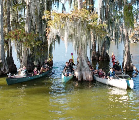 Have Kids, Will Paddle: Nikki Bettis Is Rebuilding Her Family One Expedition At A Time Nikki Bettis (back left) with her flotilla during the Mississippi River expedition