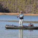 Gear Of The Year: The Best Stuff For River Fishing Kayak Angler editor Ric Burnley stands and fishes from the Wilderness Systems’ iATAk inflatable fishing kayak