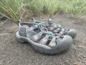 Keen Newport H2 water shoes on beach