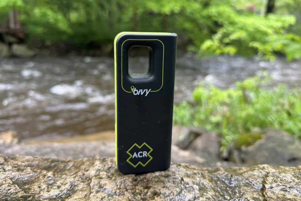 The lightweight and affordable ACR Bivy Stick satellite messenger.