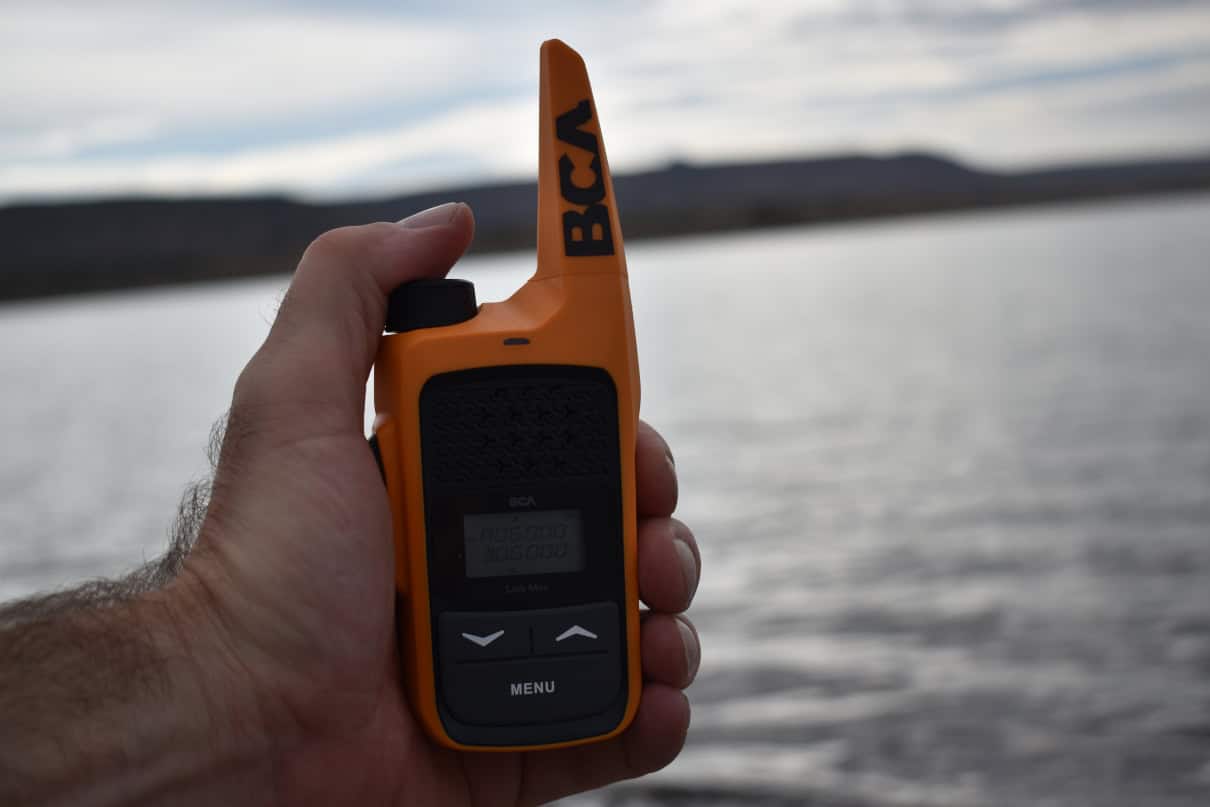 Backcountry Access BC Link Mini near the water.