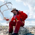 Expedition Canoeist Stephan Kesting Is Giving Death The Finger Stephan Kesting poses with caribou antlers during his solo expedition in the Barren Lands