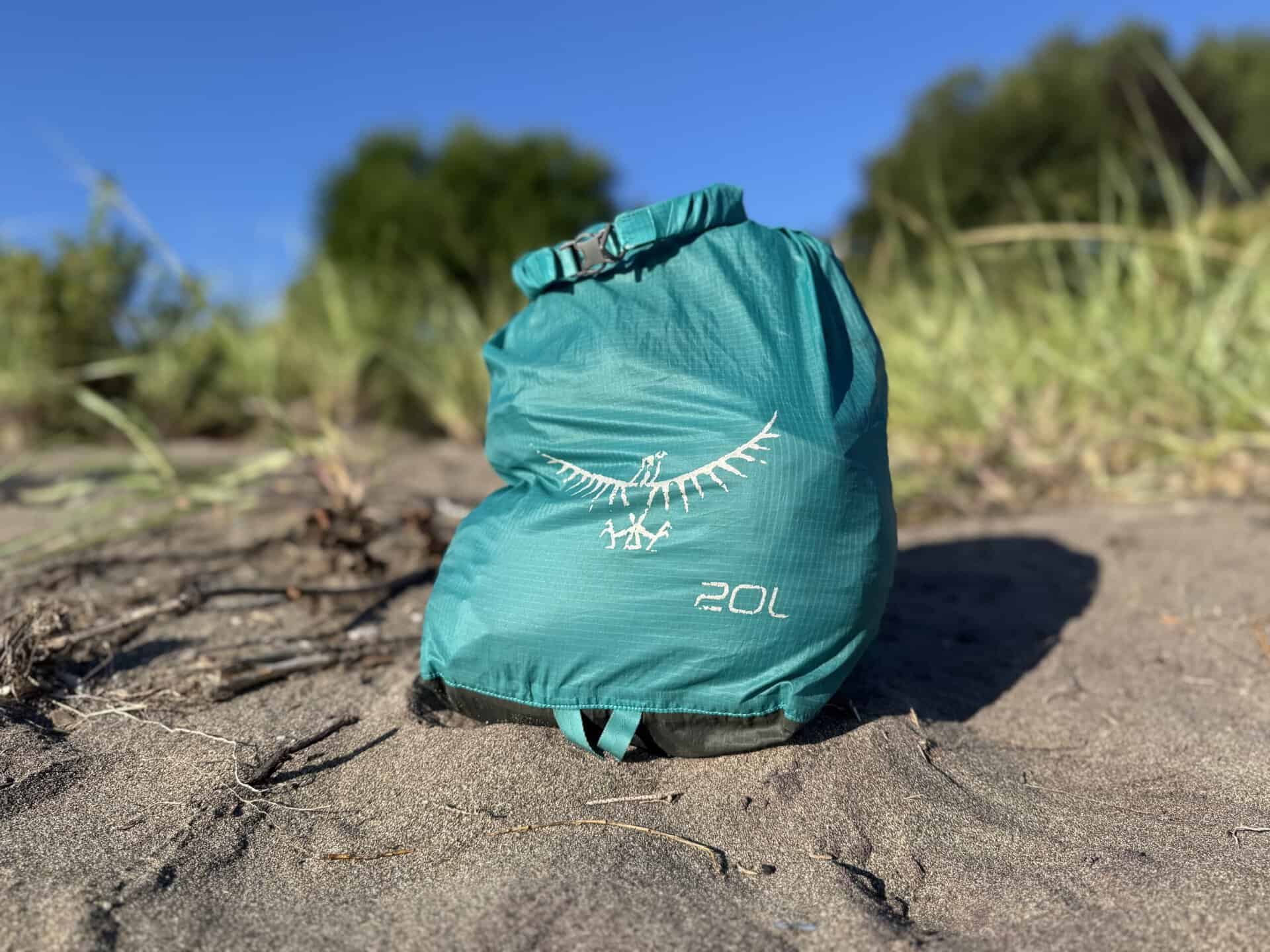 Lightweight Osprey Dry Bag on the beach