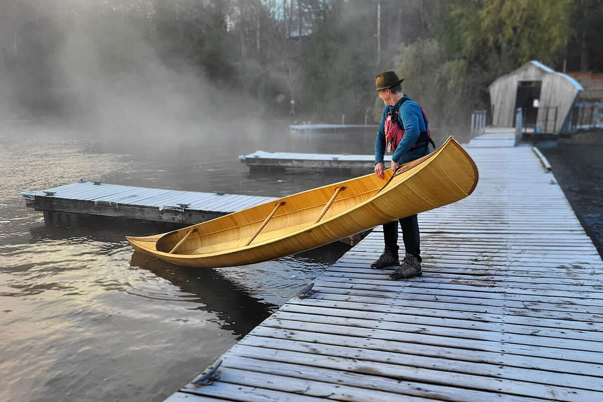 For the first time in 77 years, a new cedar rib canoe is launched