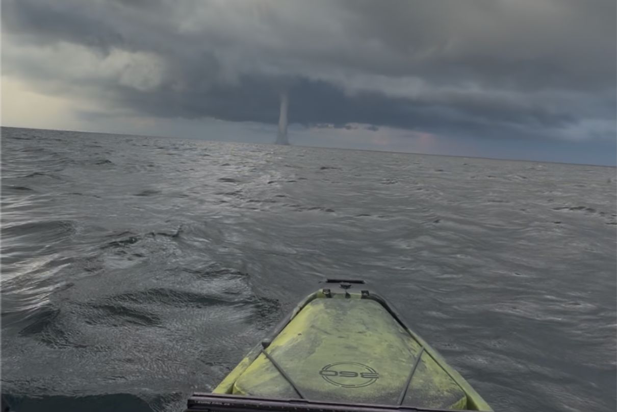 waterspout over ocean